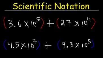 scientific notation vs summation notation