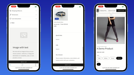 CTA of a Shopify store